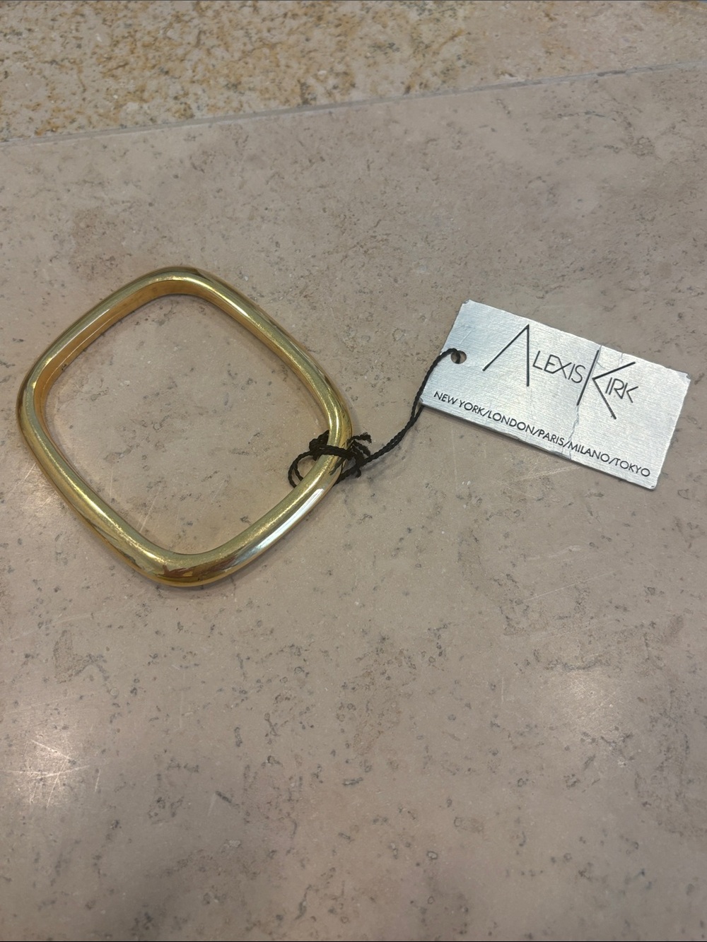Alexis Kirk VintageGold Square Bangle Bracelet
